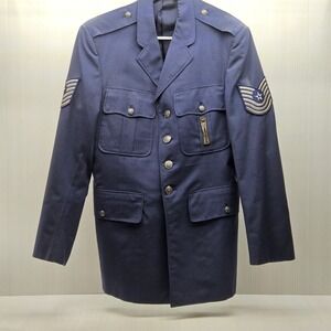Vintage US Air Force Dress Uniform Jacket 42L Sergeant Master Missleman Rank